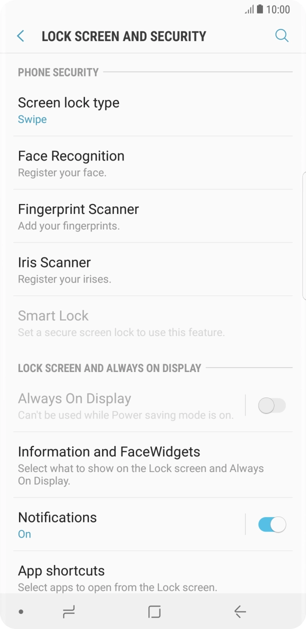 Press Iris Scanner. Press Iris Scanner.