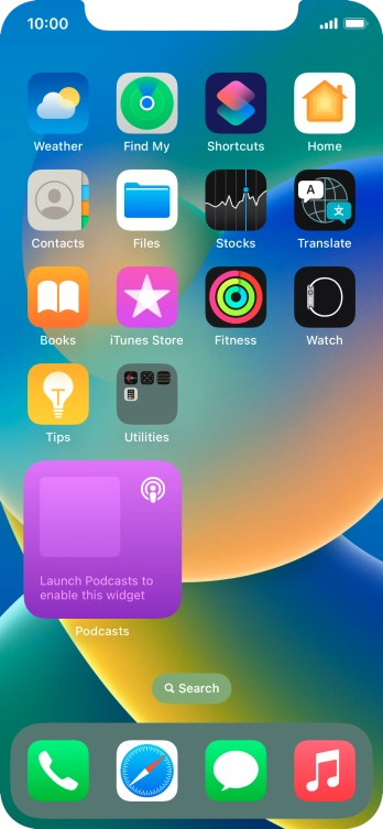 If you're using a Widget Stack: slide up or down on the stack to select the required widget. If you're using a Widget Stack: slide up or down on the stack to select the required widget.