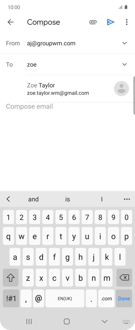 Press the required contact.