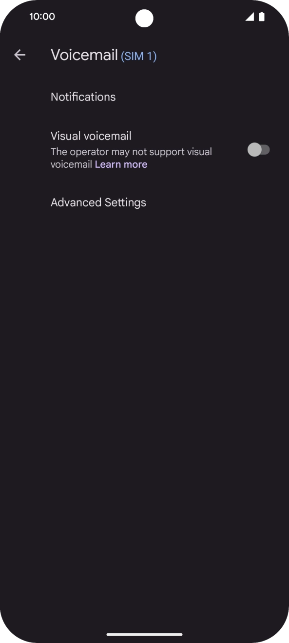 Press Advanced Settings.