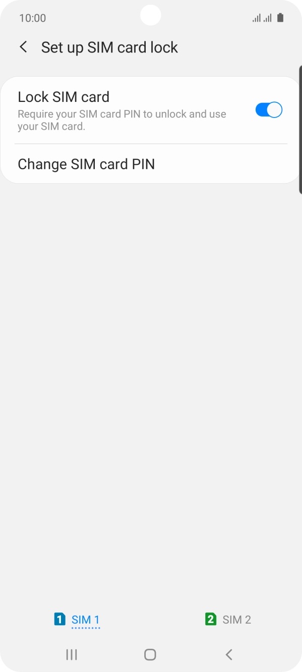 Press the required SIM.