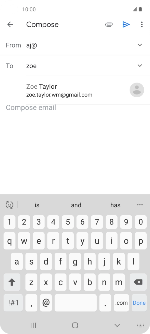 Press the required contact.