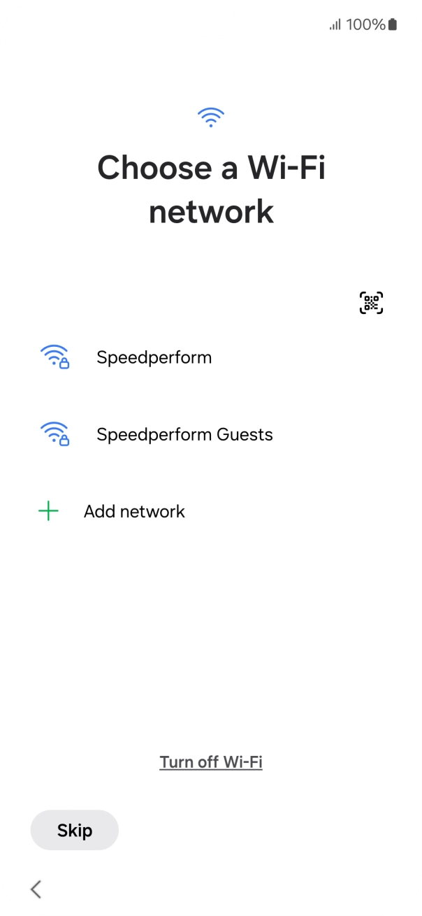 Press the required WiFi network.