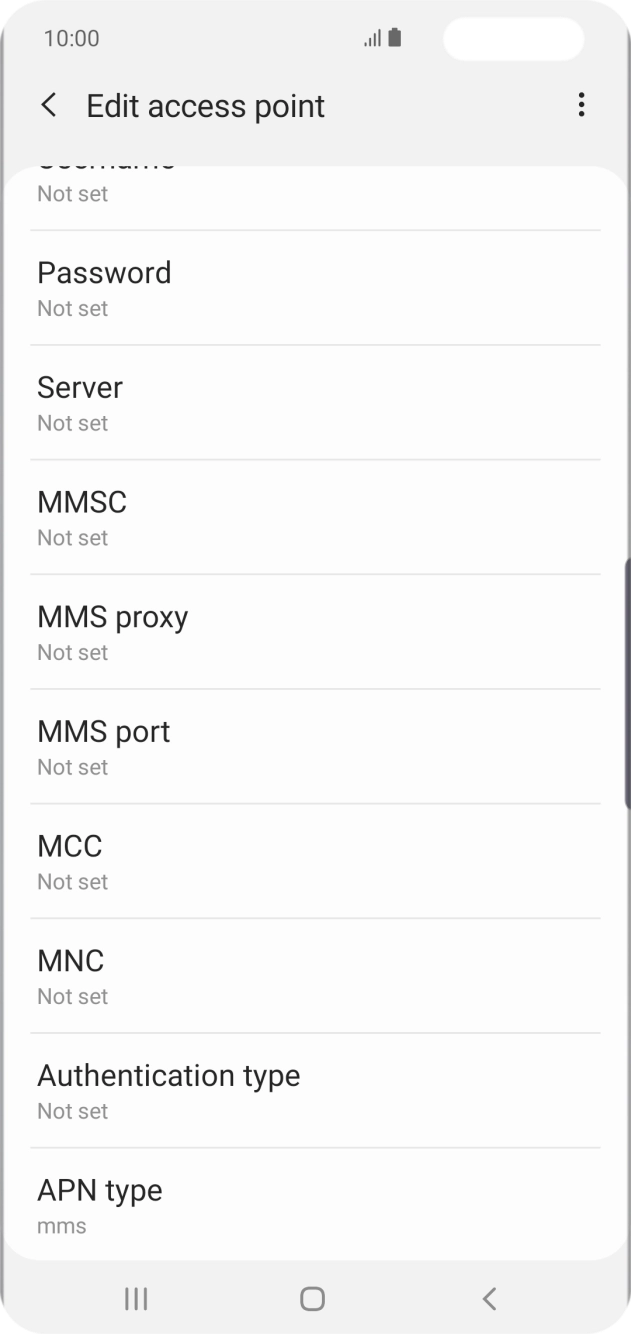 Press the menu icon.