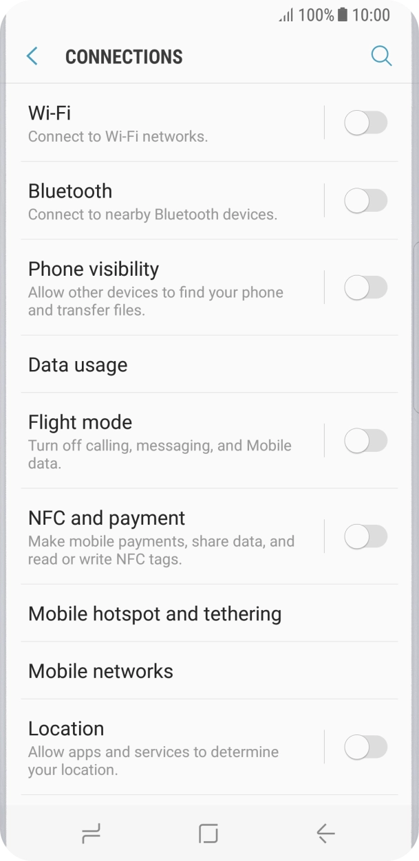 Press Mobile networks.