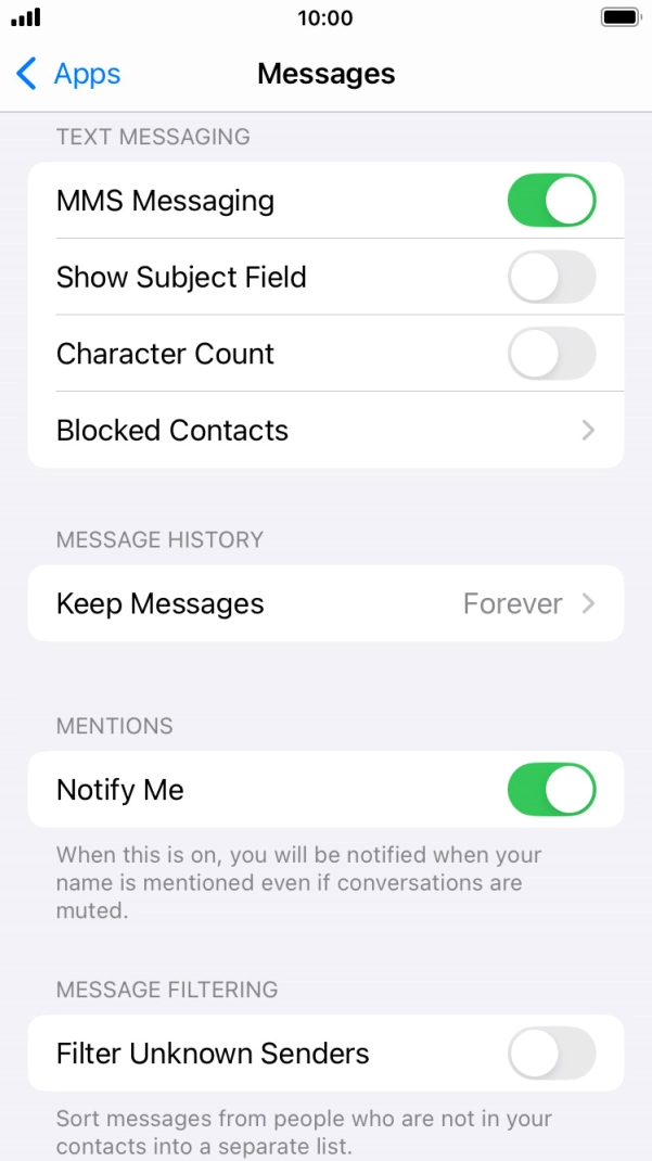 Press the Home key to return to the home screen.