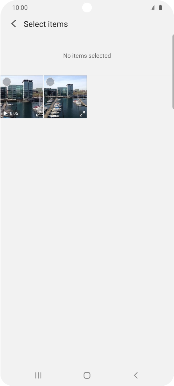 Press the required picture. Press the required picture.