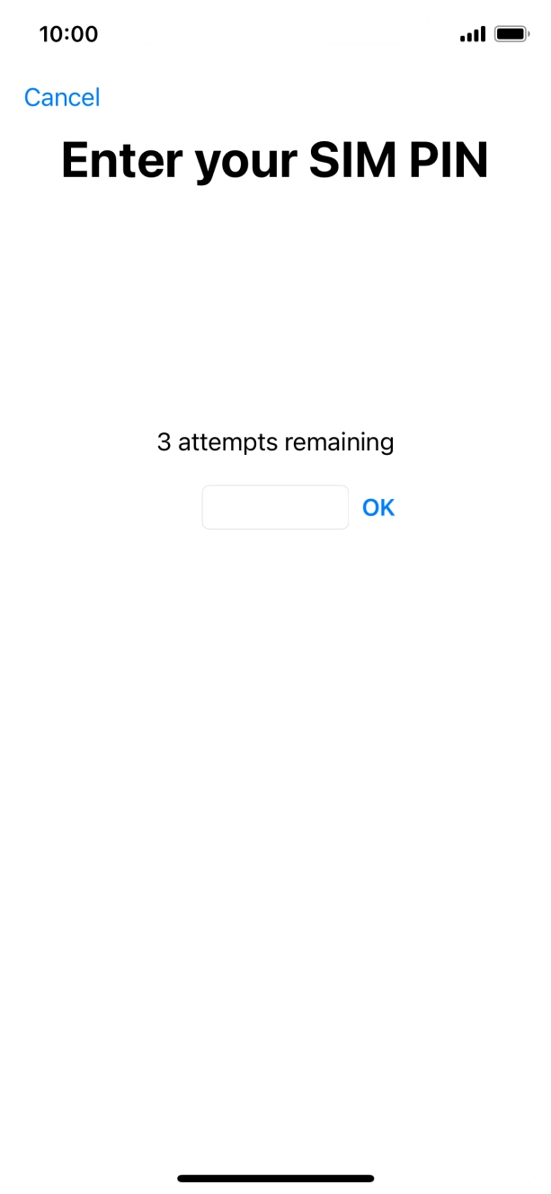 If your SIM is locked, key in your SIM PIN and press OK. The default SIM PIN is 0000.