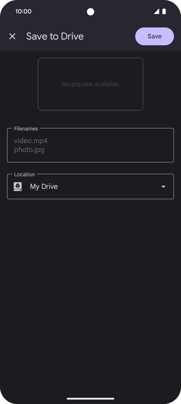 Press the field below 'Location' and go to the required folder. Press the field below 'Location' and go to the required folder.