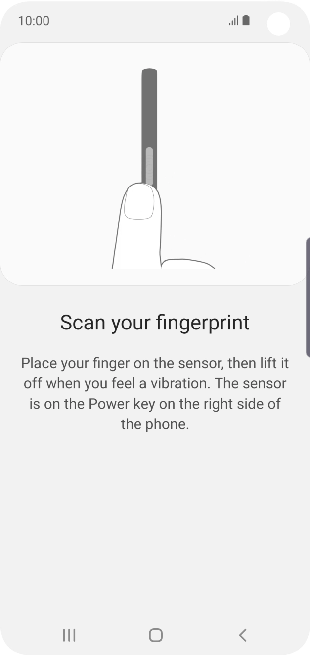 Follow the instructions on the screen to create the phone lock code using your fingerprint. Follow the instructions on the screen to create the phone lock code using your fingerprint.