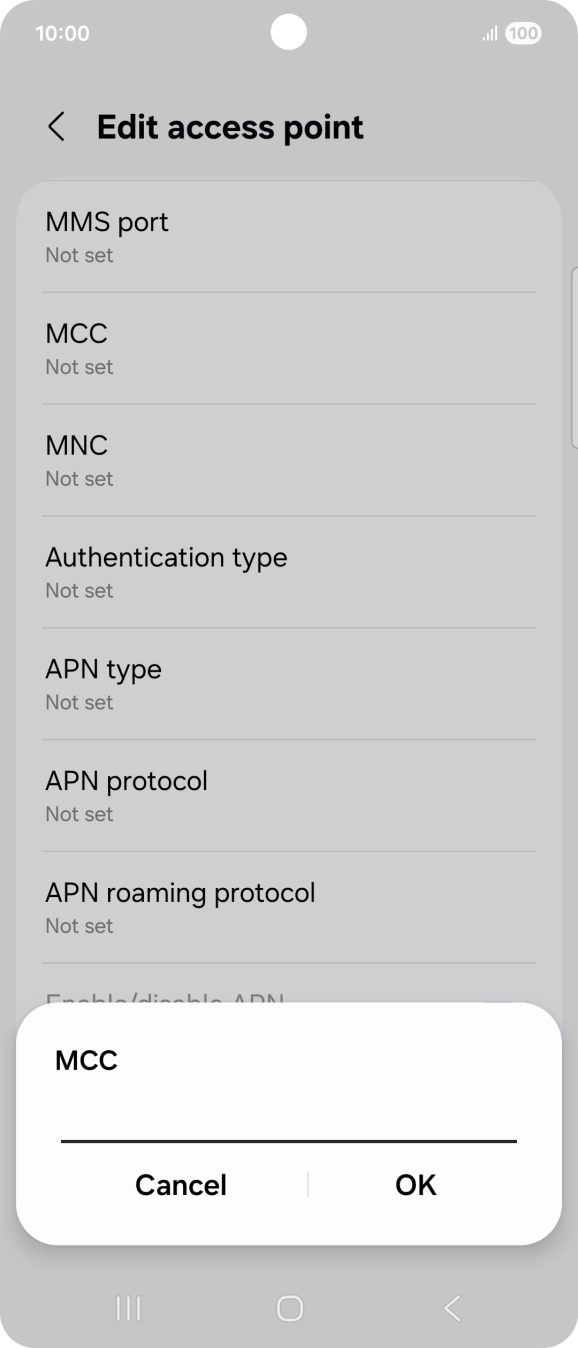 Key in 234 and press OK.