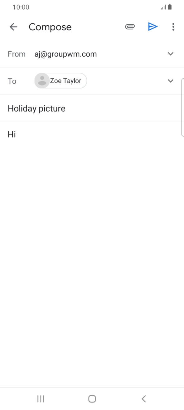 Press the attachment icon.