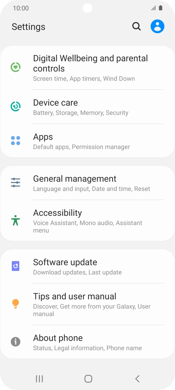 Press Software update.