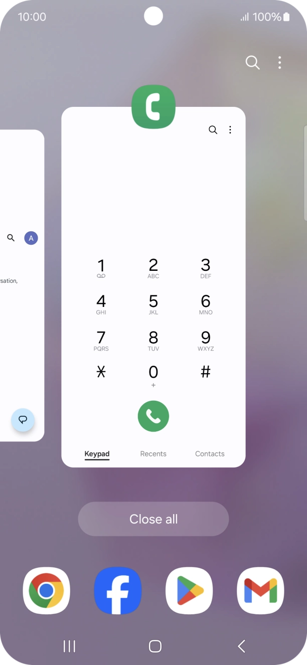To end one running application, slide your finger upwards on the required application. To end one running application, slide your finger upwards on the required application.