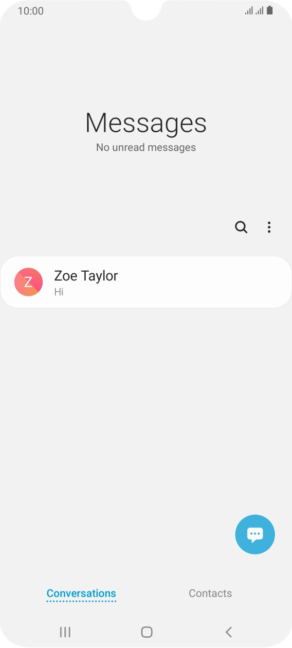 Press the new message icon. Press the new message icon.