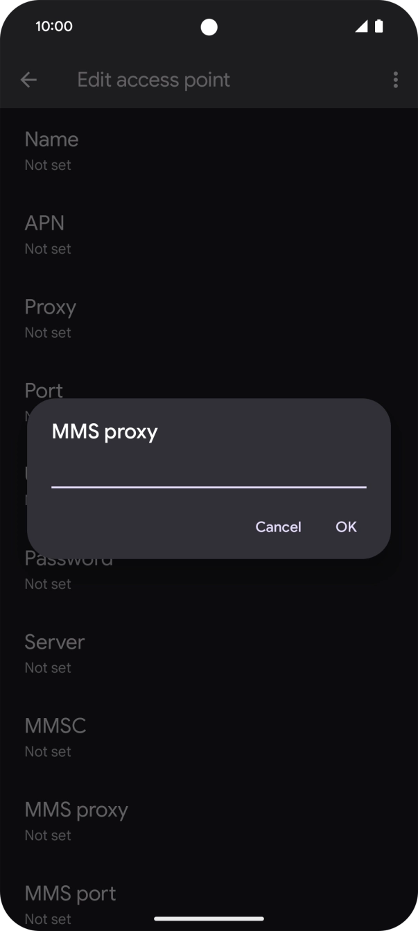 Key in 82.132.254.1 and press OK. Key in 82.132.254.1 and press OK.