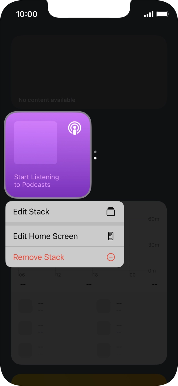 Press Edit Stack. Press Edit Stack.