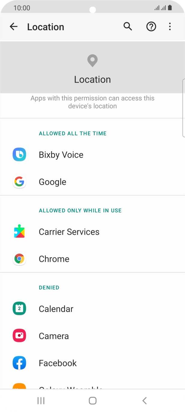 Press the required app. Press the required app.