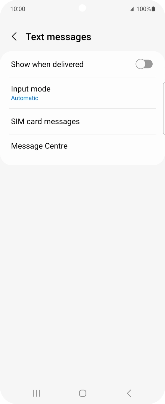 Press Message Centre.