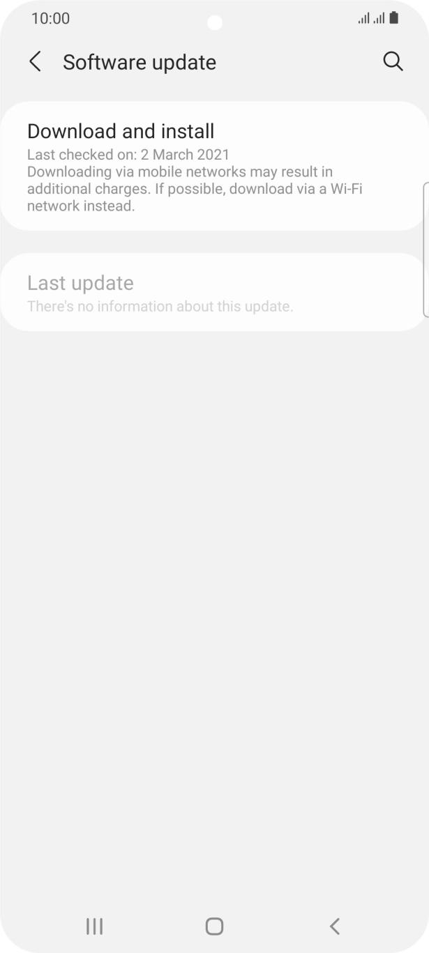 Press Download and install. If a new software version is available, it's displayed. Follow the instructions on the screen to update the phone software. Press Download and install. If a new software version is available, it's displayed. Follow the instructions on the screen to update the phone software.