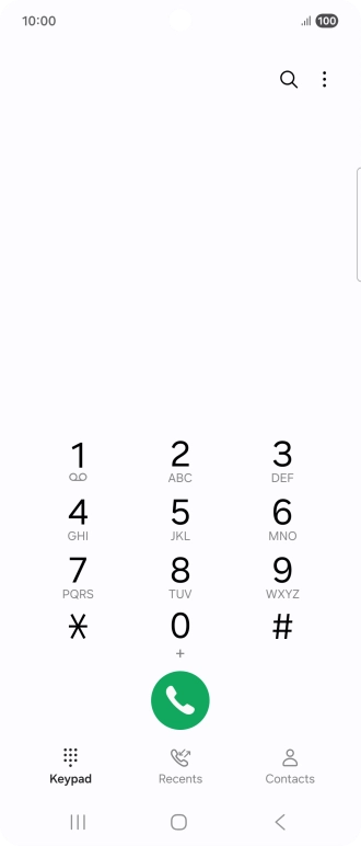 Press the menu icon.