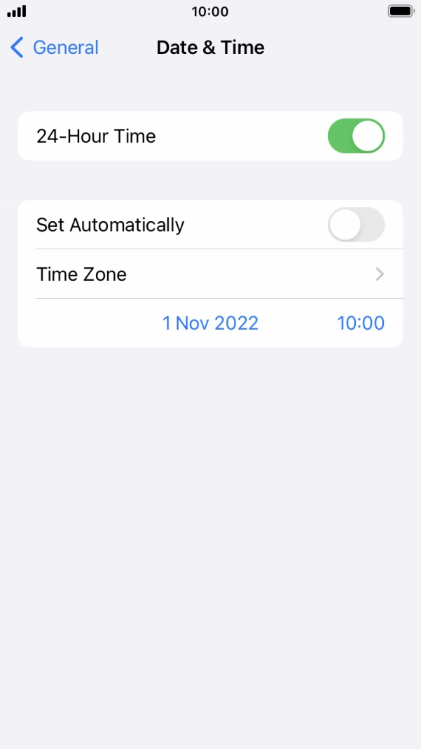 Press the indicator next to 'Set Automatically' to turn on the function.