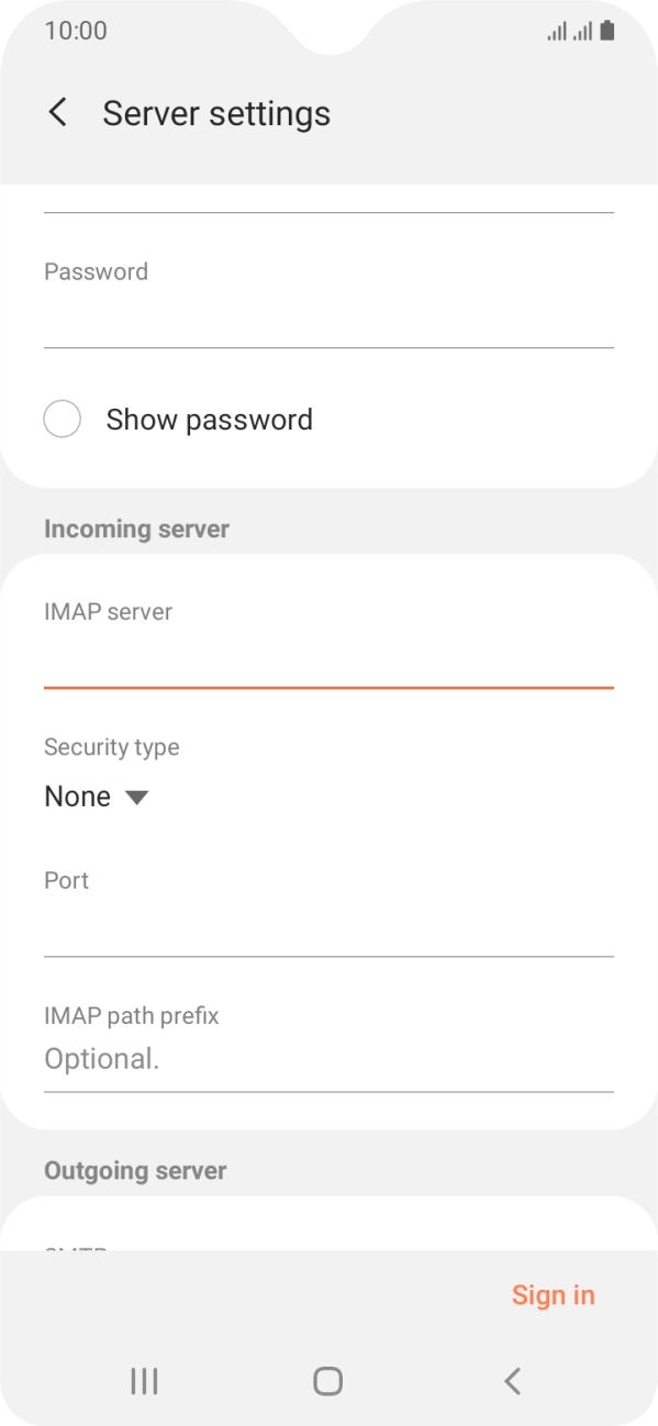 Press the drop down list below 'Security type'. Press the drop down list below 'Security type'.