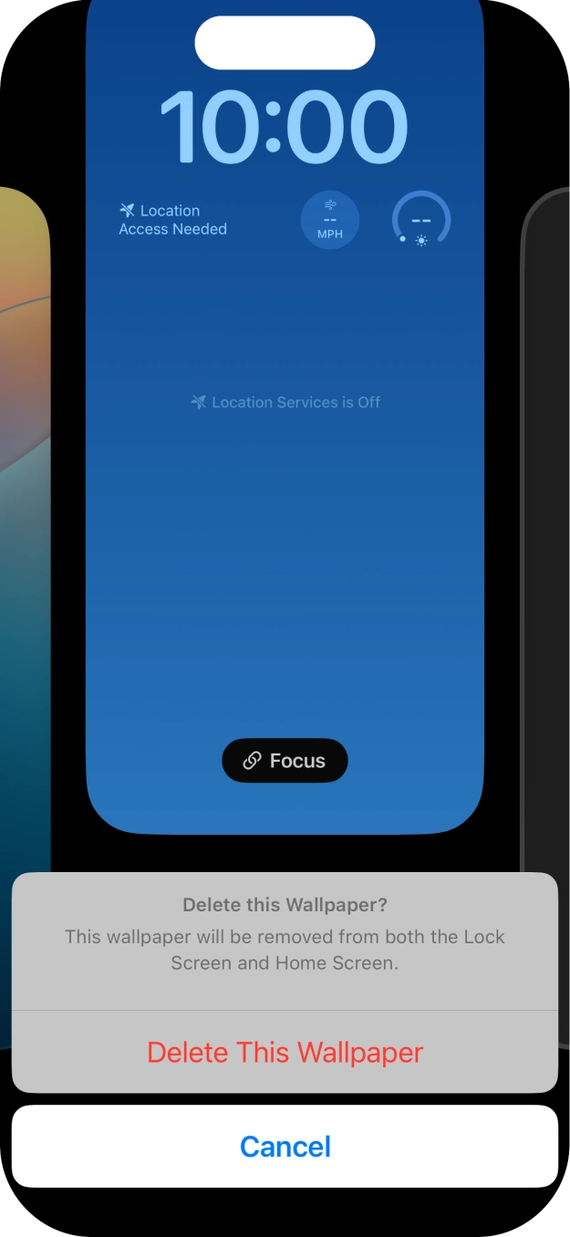 Press Delete This Wallpaper.