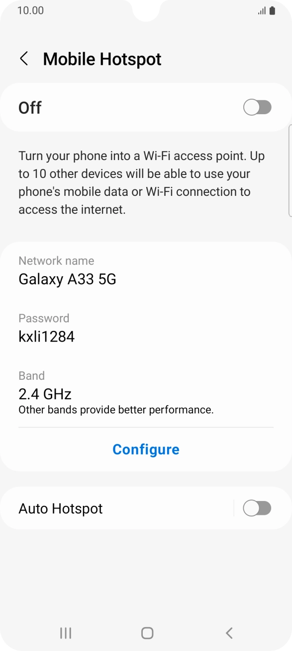 Press Configure. Press Configure.