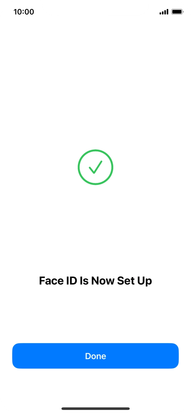 Press Done. If you haven't previously selected a lock code, key in a code of your own choice twice.