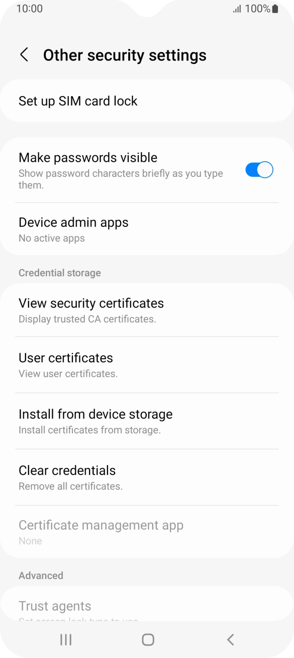 Press Set up SIM card lock.
