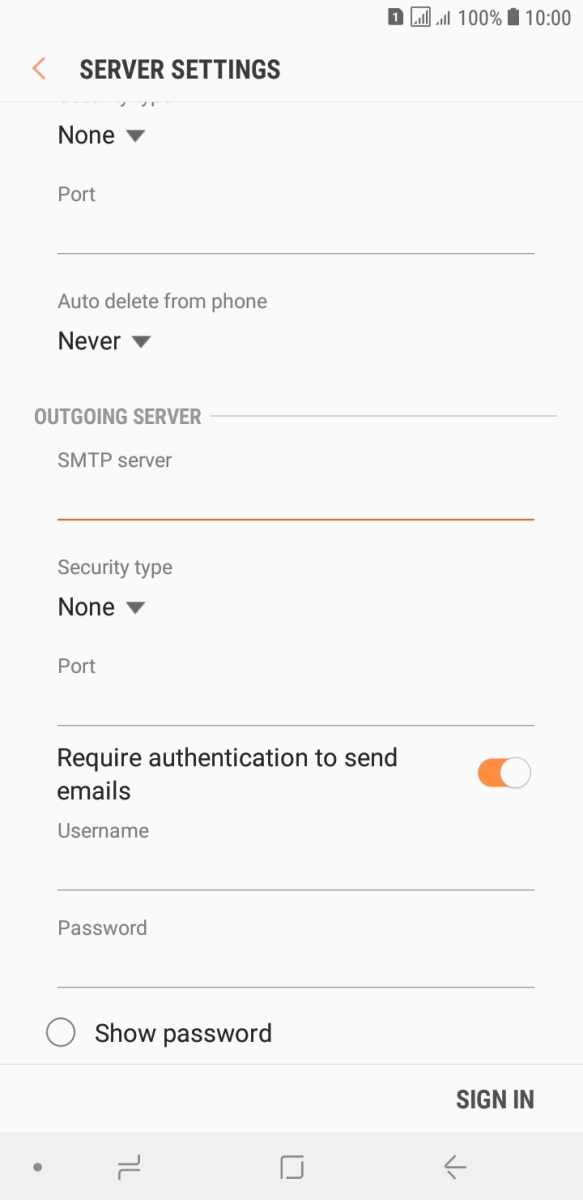 Press the drop down list below 'Security type'.