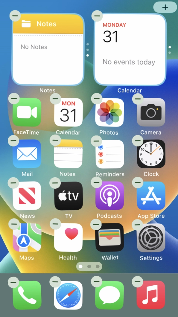 Press the home screen icon. Press the home screen icon.