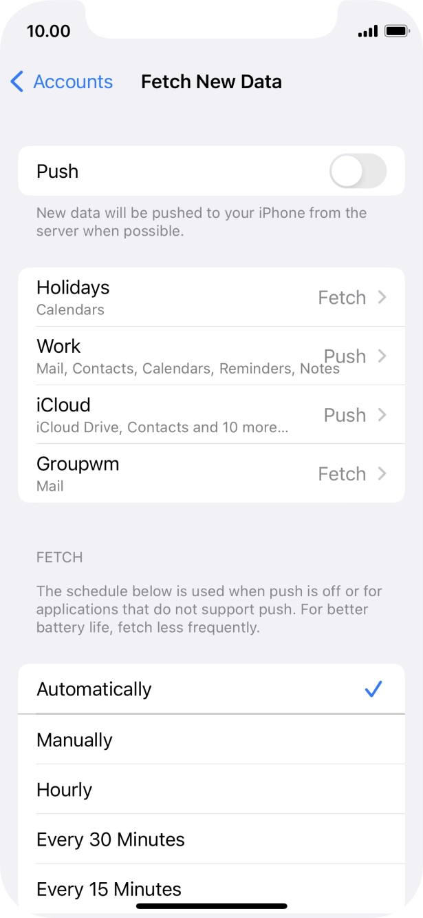 If you turn off the function, press the required setting. If you turn off the function, press the required setting.