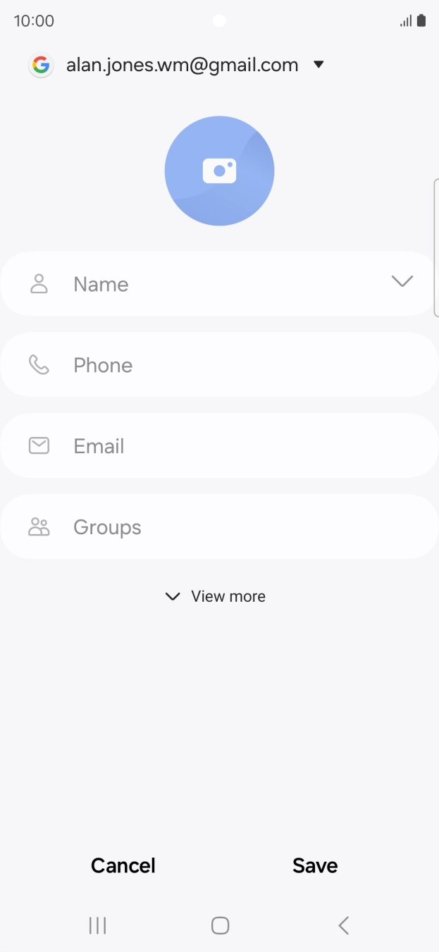 Press Name and key in the required name.