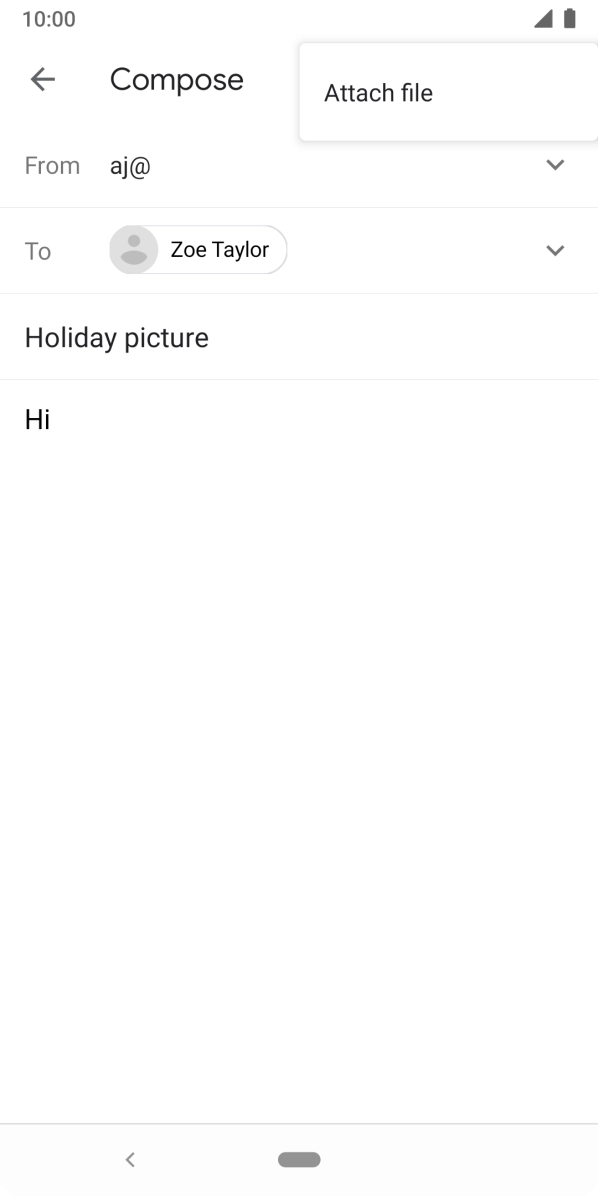 Press Attach file and go to the required folder.