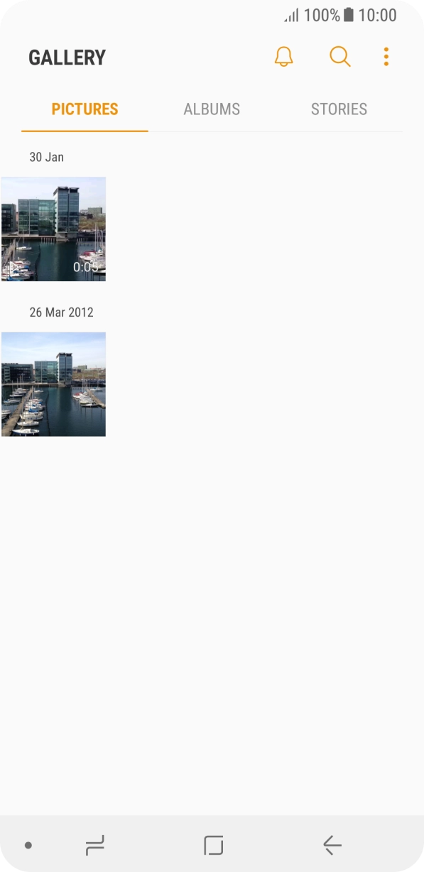 Press ALBUMS and go to the required folder.
