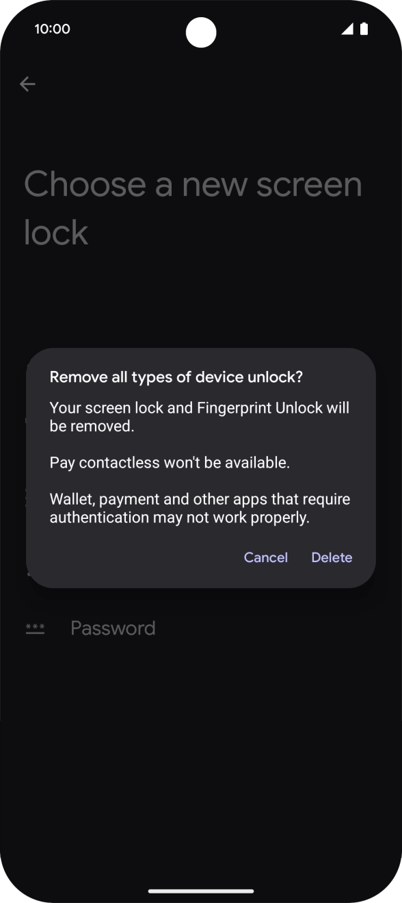Press Delete. Press Delete.