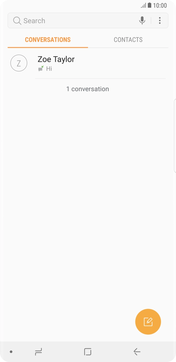 Press the menu icon.