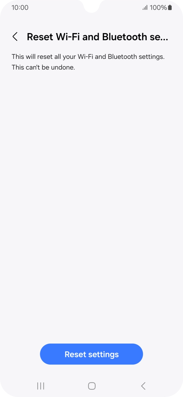 Press Reset settings.