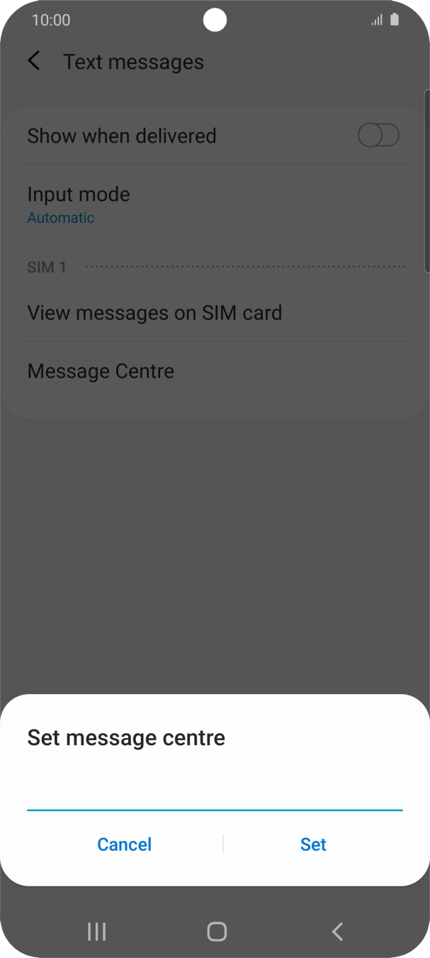 Key in +447802000332 and press Set.