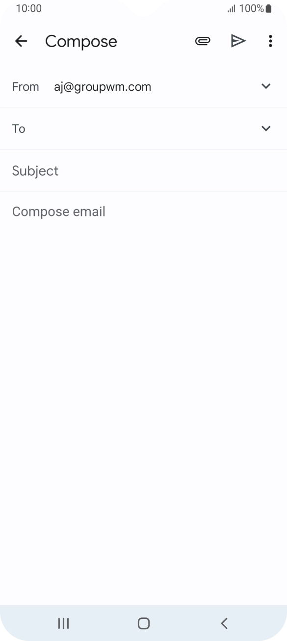 Press the field next to 'To' and key in the first letters of the recipient's name. Press the field next to 'To' and key in the first letters of the recipient's name.