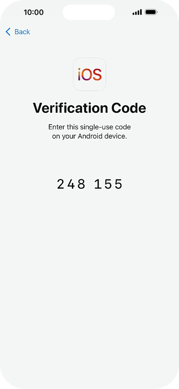 Follow the instructions on the screen and in the 'Move to iOS' app to transfer the content from the Android phone to your phone and set up your phone and prepare it for use.