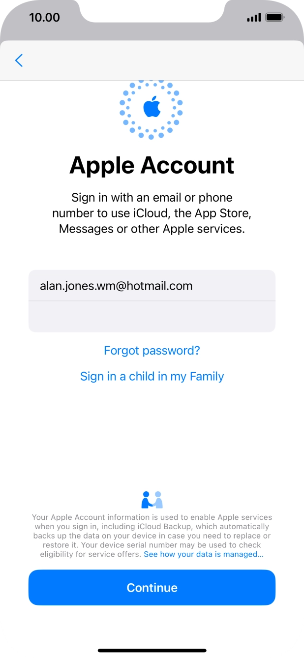 Press Continue. Press Continue.