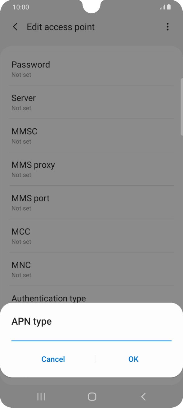 Key in mms and press OK.