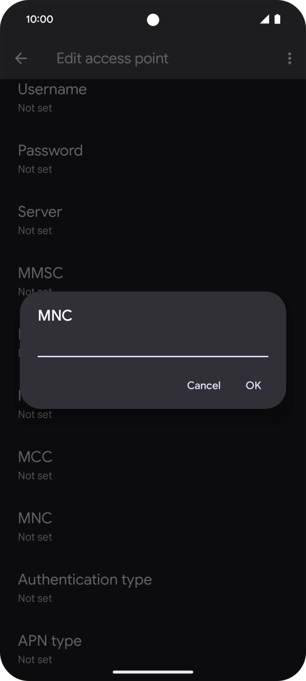 Key in 10 and press OK. Key in 10 and press OK.