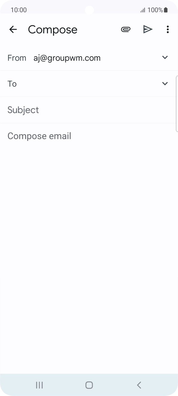 Press the field next to 'To' and key in the first letters of the recipient's name. Press the field next to 'To' and key in the first letters of the recipient's name.