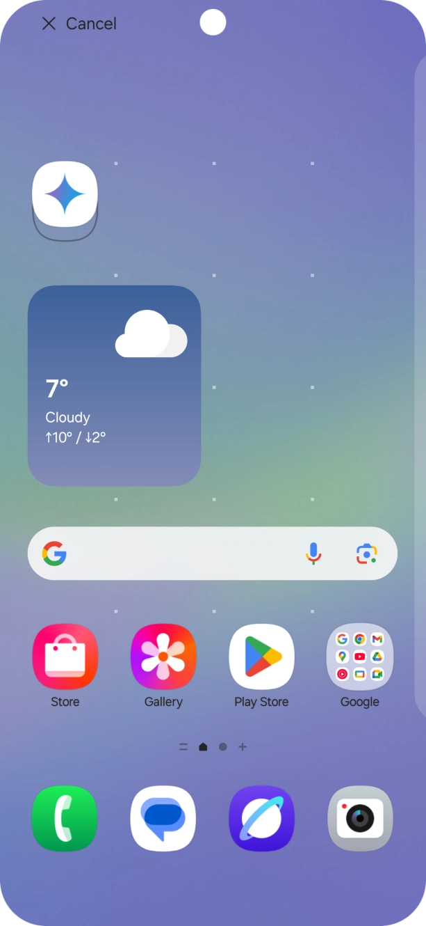 Drag the app icon to the required position on the home screen.