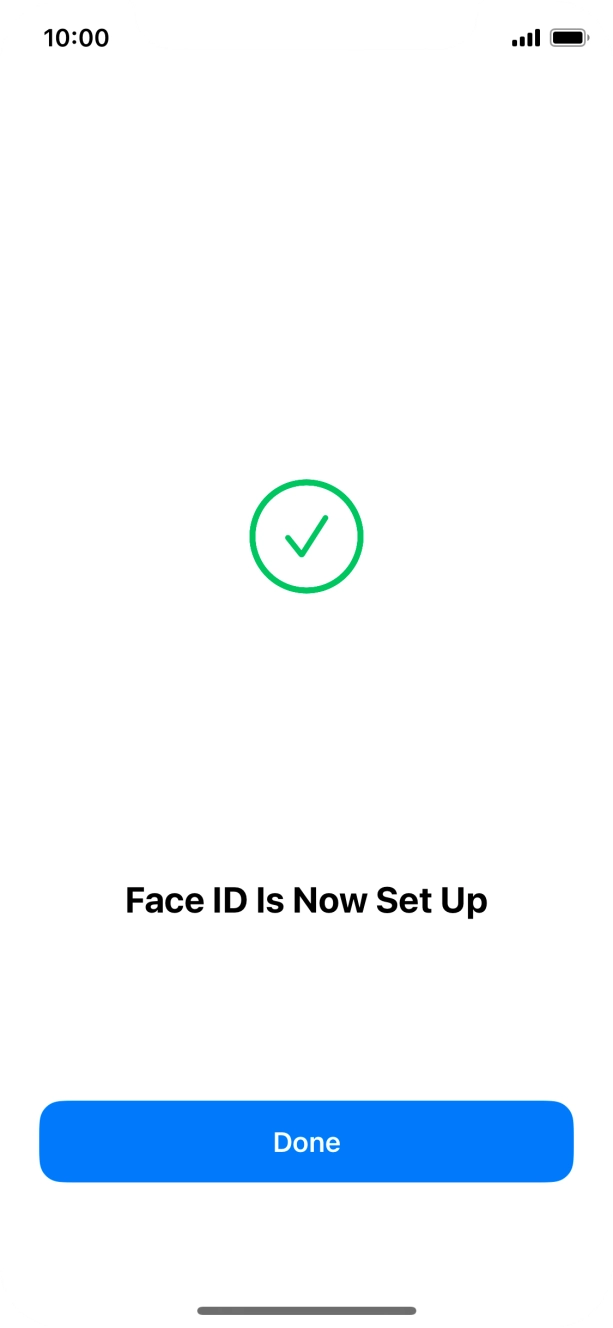 Press Done. If you haven't previously selected a phone lock code, key in a code of your own choice twice.