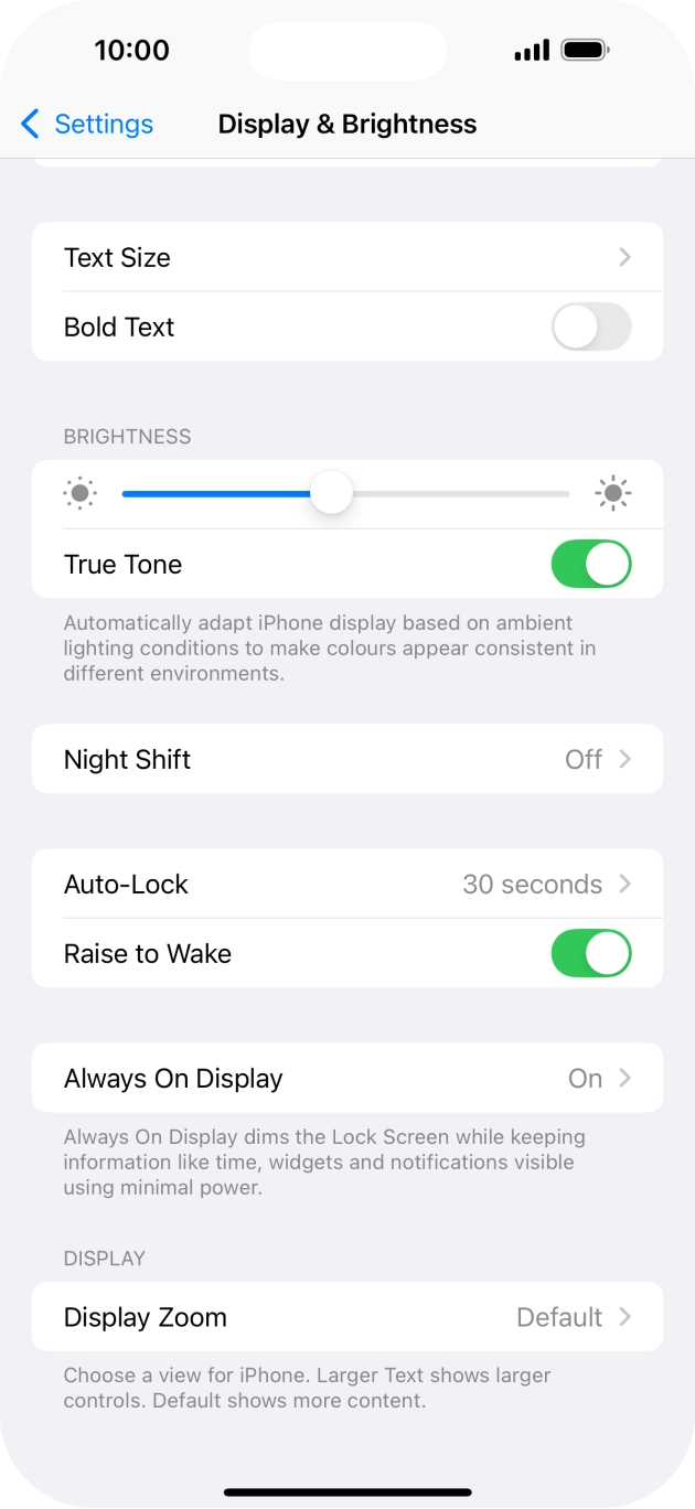 Press Always On Display.